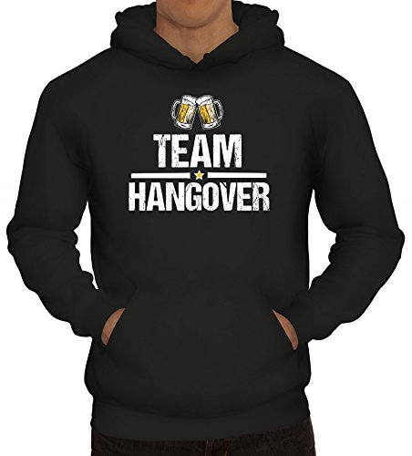 ShirtStreet Junggesellenabschied JGA Herren Hoodie Männer Kapuzenpullover Beer - Team Hangover, Größe: M,Schwarz von ShirtStreet