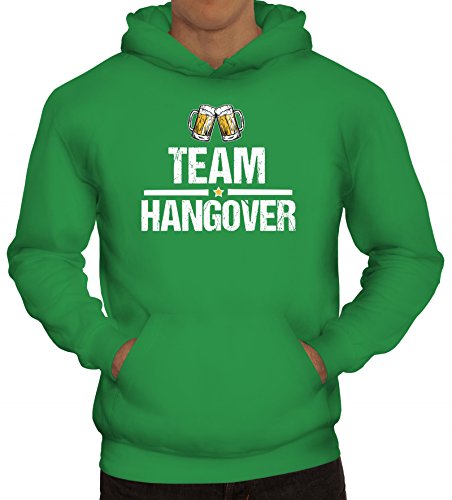 ShirtStreet Junggesellenabschied JGA Herren Hoodie Männer Kapuzenpullover Beer - Team Hangover, Größe: XL,Kelly Green von ShirtStreet