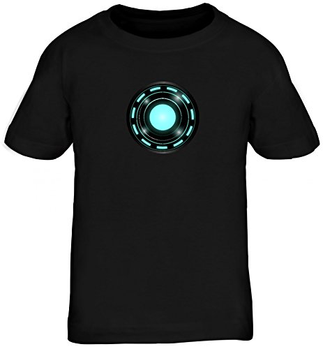 ShirtStreet Kult Film Kids Kinder T-Shirt mit Arc Reactor Motiv, Größe: 134/146,schwarz von ShirtStreet