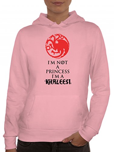 ShirtStreet Serien Damen Kapuzenpullover mit I'm Not A Princess I'm A Khaleesi Motiv, Größe: M,rosa von ShirtStreet