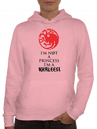 ShirtStreet Serien Damen Kapuzenpullover mit I'm Not A Princess I'm A Khaleesi Motiv, Größe: S,rosa von ShirtStreet