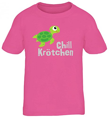 ShirtStreet Turtle Schildkröte Kids Kinder T-Shirt mit Chillkrötchen 1 Motiv, Größe: 134/146,pink von ShirtStreet