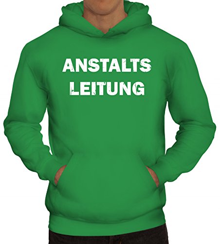 ShirtStreet Witzige Geschenkidee Herren Hoodie Männer Kapuzenpullover Anstaltsleitung, Größe: 3XL,Kelly Green von ShirtStreet