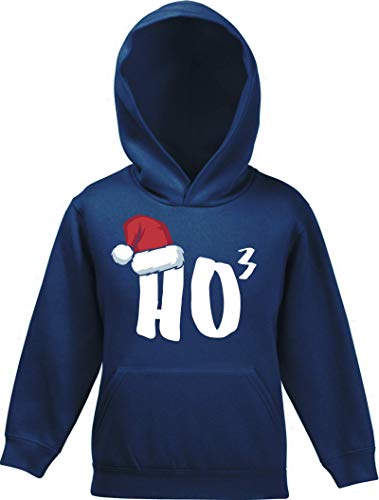 ShirtStreet X-Mas Winter Weihnachts Kinder Hoodie Kapuzenpullover Mädchen Jungen Weihnachtsmütze Ho3, Größe: 152,Navy von ShirtStreet