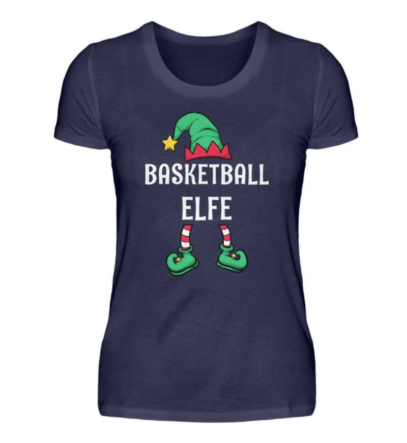 Basketball Elfe Partnerlook Familien Outfit Frauen Weihnachten T-Shirt von ShirtVerrueckt