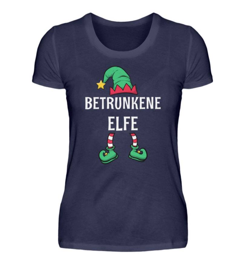 Betrunkene Elfe Partnerlook Familien Outfit Frauen Weihnachten T-Shirt von ShirtVerrueckt
