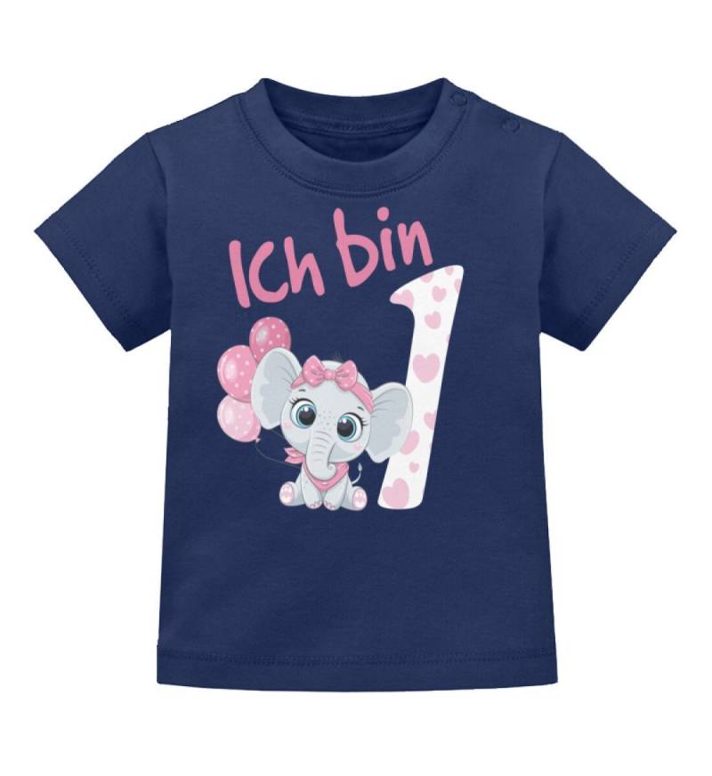 Elefant Geburtstagsshirt Kinder 1. Geburtstag Mädchen 1 Jahre Baby T-Shirt Geschenk von ShirtVerrueckt