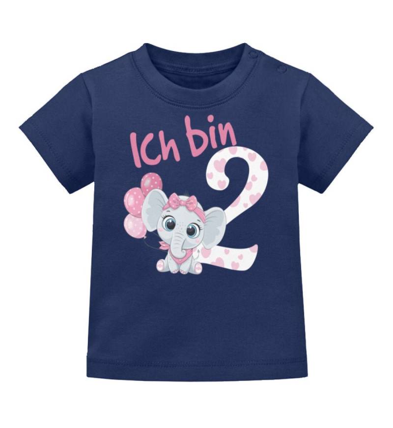 Elefant Geburtstagsshirt Kinder 2. Geburtstag Mädchen 2 Jahre Baby T-Shirt Geschenk von ShirtVerrueckt