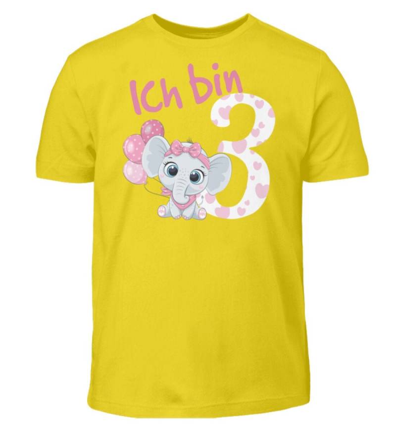 Elefant Geburtstagsshirt Kinder 3. Geburtstag Mädchen 3 Jahre T-Shirt Geschenk von ShirtVerrueckt