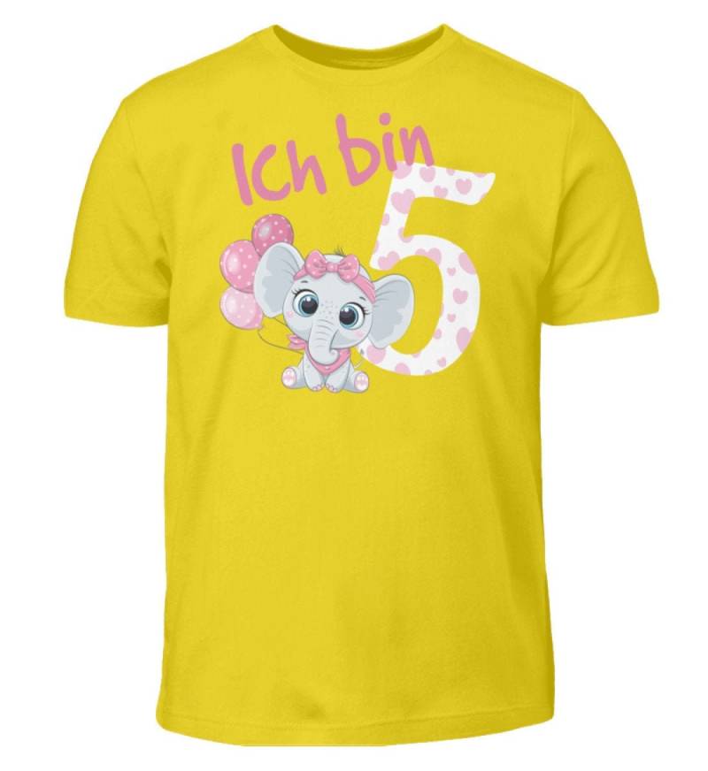 Elefant Geburtstagsshirt Kinder 5. Geburtstag Mädchen 5 Jahre T-Shirt Geschenk von ShirtVerrueckt