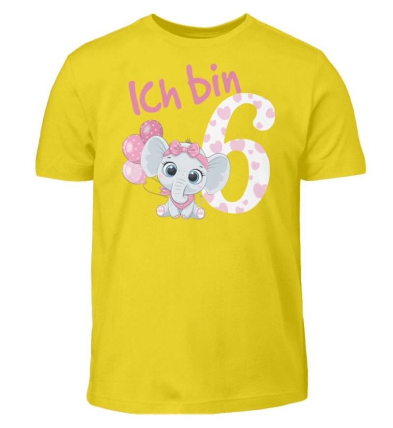 Elefant Geburtstagsshirt Kinder 6. Geburtstag Mädchen 6 Jahre T-Shirt Geschenk von ShirtVerrueckt