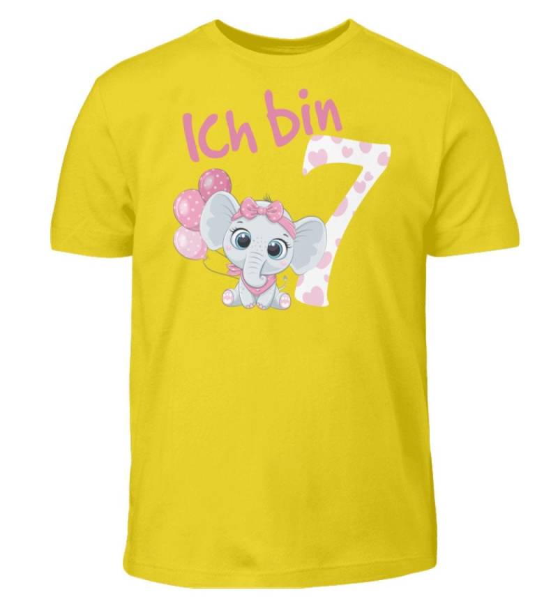 Elefant Geburtstagsshirt Kinder 7. Geburtstag Mädchen 7 Jahre T-Shirt Geschenk von ShirtVerrueckt