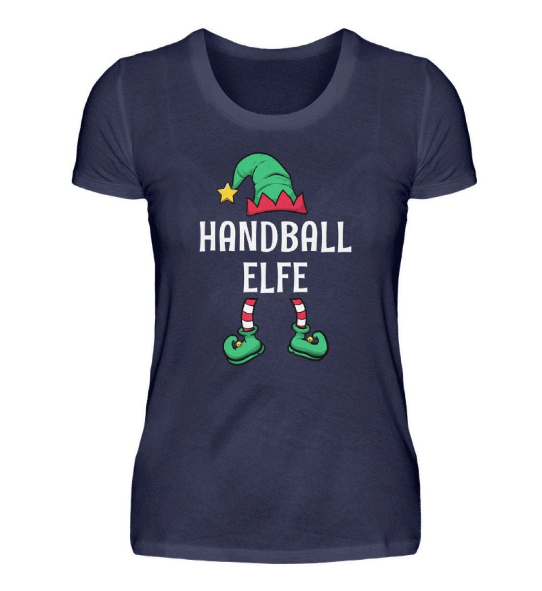 Handball Elfe Partnerlook Familien Outfit Frauen Weihnachten T-Shirt von ShirtVerrueckt
