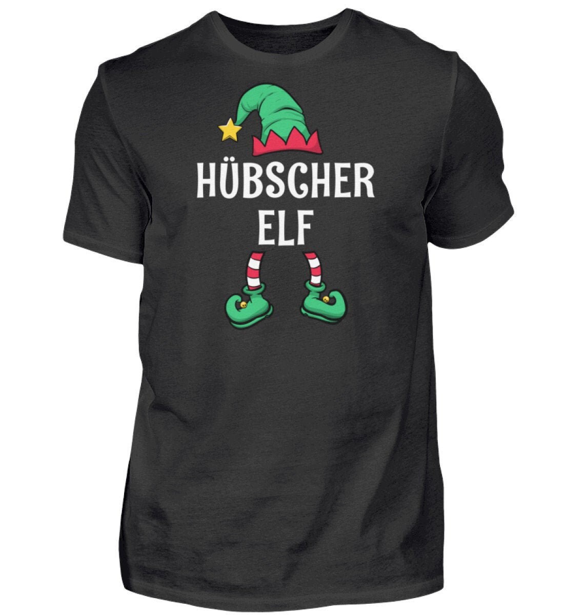 Hübscher Elf Partnerlook Familien Outfit Männer Weihnachten T-Shirt von ShirtVerrueckt