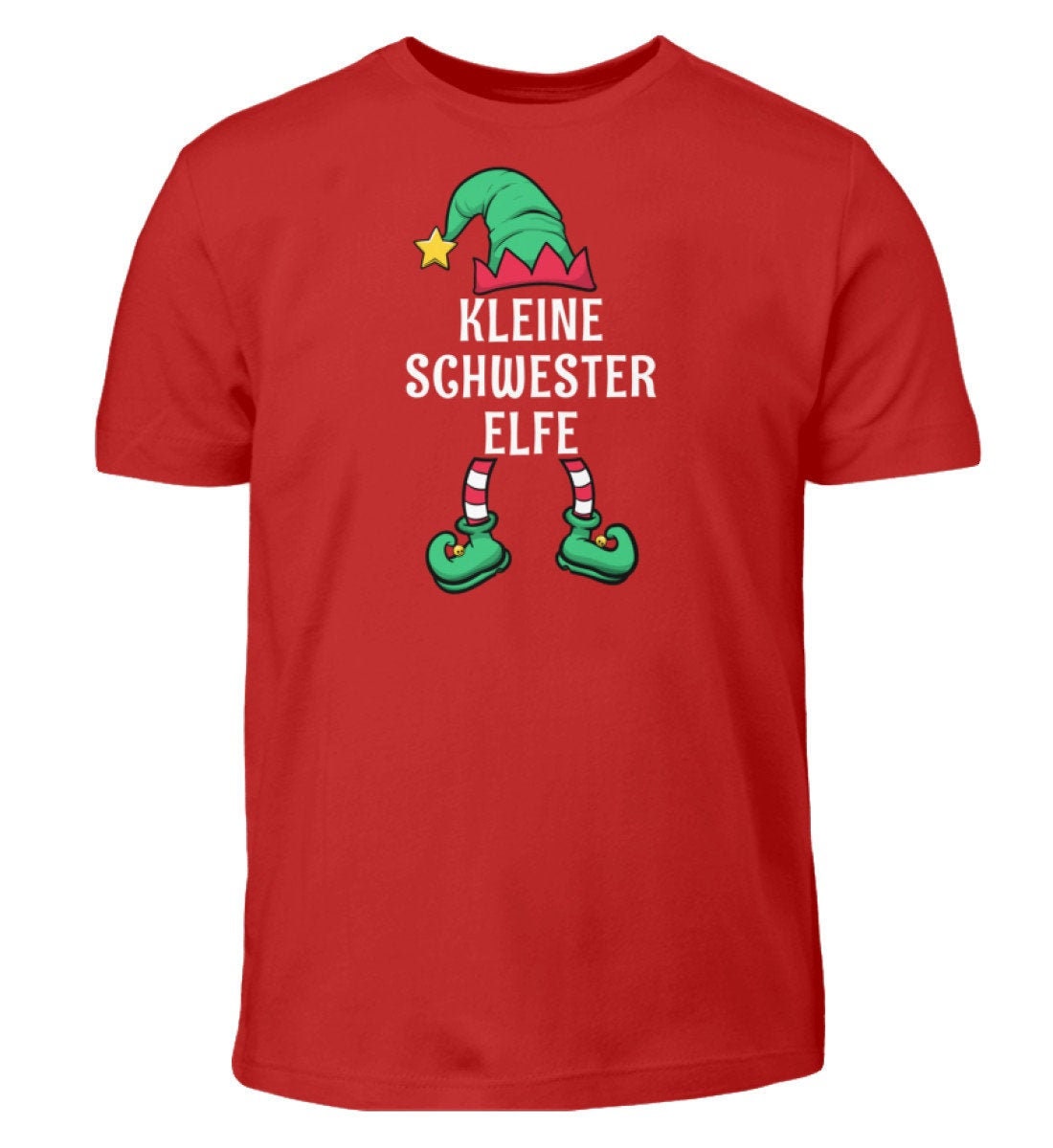 Kleine Schwester Elfe Partnerlook Familien Outfit Mädchen Weihnachten T-Shirt von ShirtVerrueckt