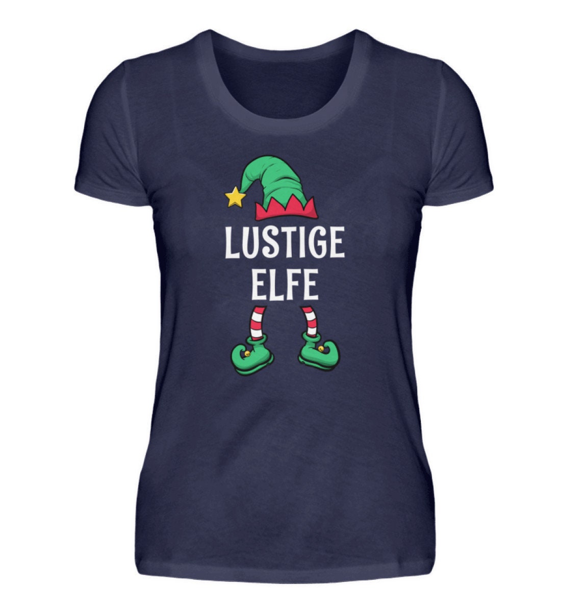 Lustige Elfe Partnerlook Familien Outfit Frauen Weihnachten T-Shirt von ShirtVerrueckt