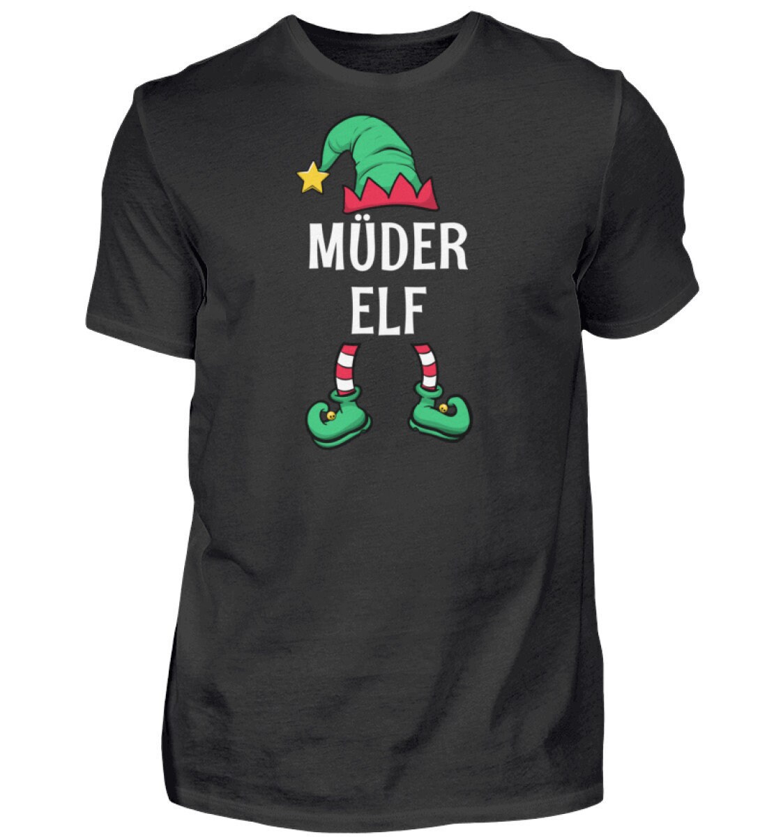 Müder Elf Partnerlook Familien Outfit Männer Weihnachten T-Shirt Müder Elf Partnerlook Familien Outfit Männer Weihnachten T-Shirt von ShirtVerrueckt
