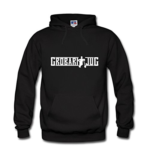 Hoodie Kapuzenpulli Serbien Partizan Grobari Beograd Srbija Fudbal Fußball Belgrad S-3XL (M, Schwarz) von Shirtastic