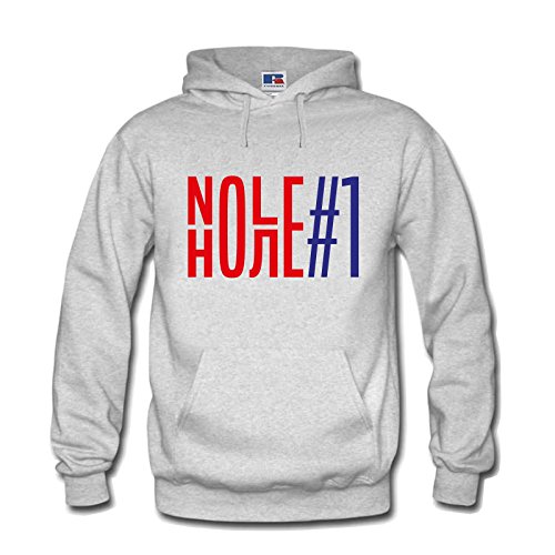 Shirtastic Hoody Hoodie Kapuzenpulli Nole #1 First Novak Djokovic 01 Tennis Match Serbien S-3XL, Größe:S, Farbe:grau/rot-blau von Shirtastic