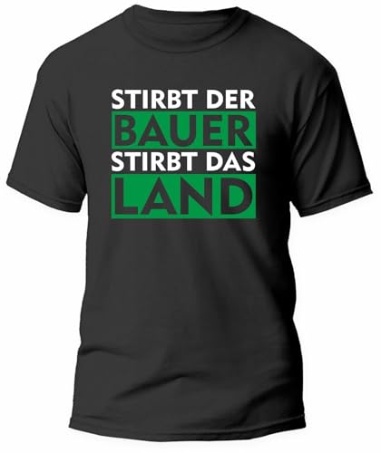 Bauern Demonstration Streik Landwirt Männer T-Shirt Der Bauer Stirbt Das Land, Größe: s von Shirtbild
