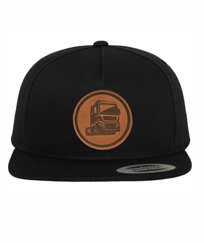 Shirtbild Berufsklraftfahrer Cap Trucker LKW Fahrer Mütze mit Lederpatch, Muster Name: Gerade von Shirtbild