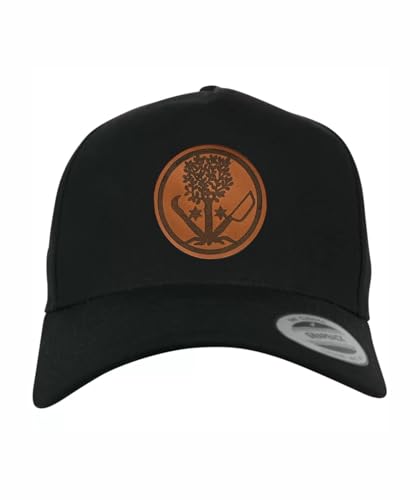 Shirtbild Gärtner Cap mit Lederpatch Galabauer Mütze Landschaftsgärtner Kappe, Muster Name: Gebogen von Shirtbild