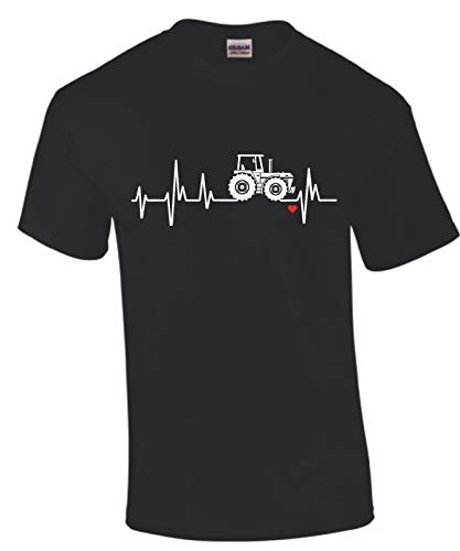 T-Shirt Herzschlag Tuning Bauer lustig i Love My Traktor Trekker Landwirt, Größe: 2XL von Shirtbild