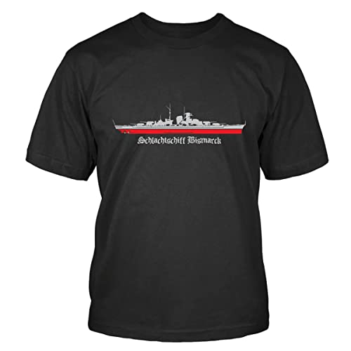 Shirtblaster Schlachtschiff Bismarck T-Shirt Schiff Bismarck Marine Deutschland Größe M von Shirtblaster