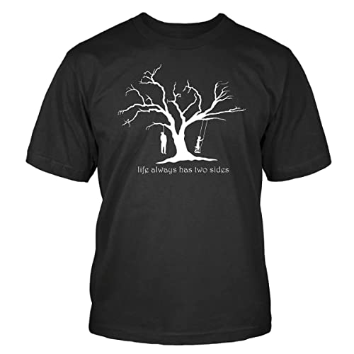 Shirtblaster Life Always Has Two Sides T-Shirt Leben und Tod Größe XL von Shirtblaster