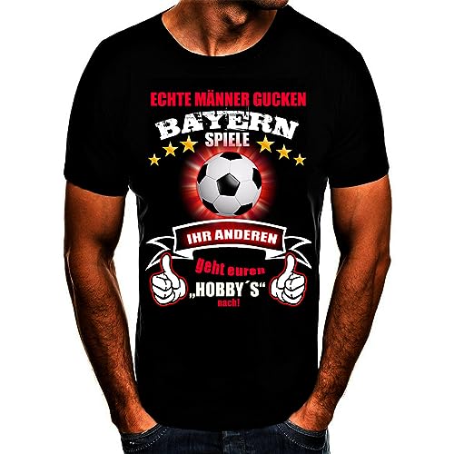 Bayern Fussball Stadt T-Shirt (S) Schwarz von Shirtbude