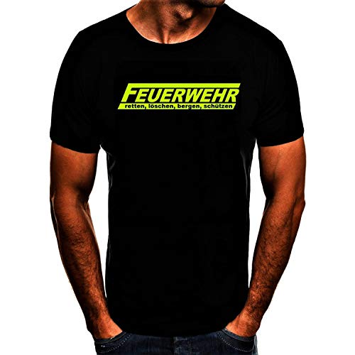 Berufs oder Freiwillige Feuerwehr 112 Herren Unisex Shirt T-Shirt (S) von Shirtbude