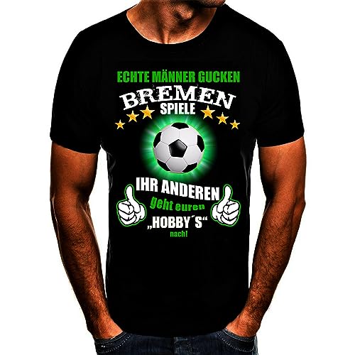 Bremen Fussball Stadt T-Shirt (3XL) Schwarz von Shirtbude