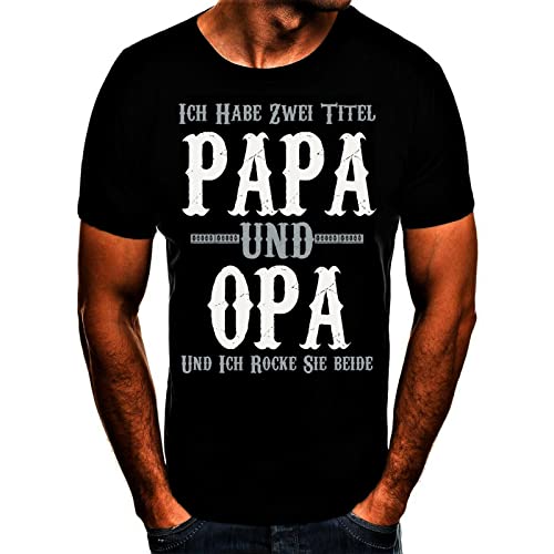 Papa Opa Print Tshirt Herren T-Shirt auch für Rente/Ruhestand/Herrentag/Männertag (5XL) von Shirtbude