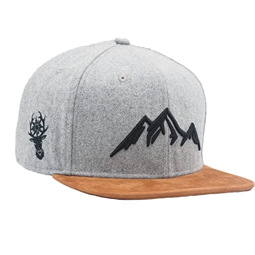 Shirtbunker Bergspitzen Snapback Cap • Bergstoff Allgäu Bavarian Wandern Edelweiß Cap • Allgaeuer Trachten Basecap verstellbar von Shirtbunker