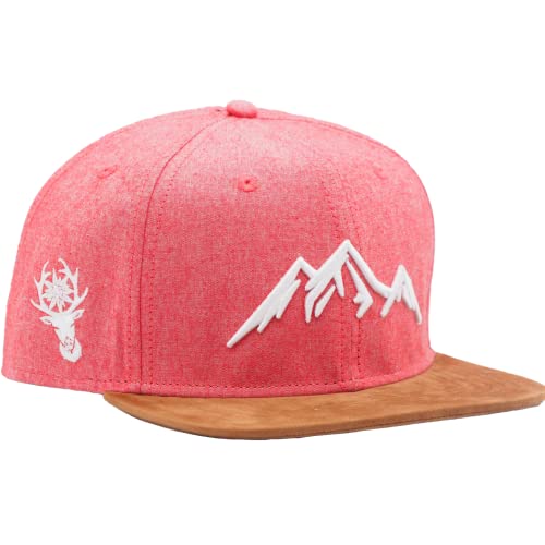 Shirtbunker Bergspitzen Snapback Cap • Bergstoff Allgäu Bavarian Wandern Edelweiß Cap • Allgaeuer Trachten Basecap verstellbar von Shirtbunker