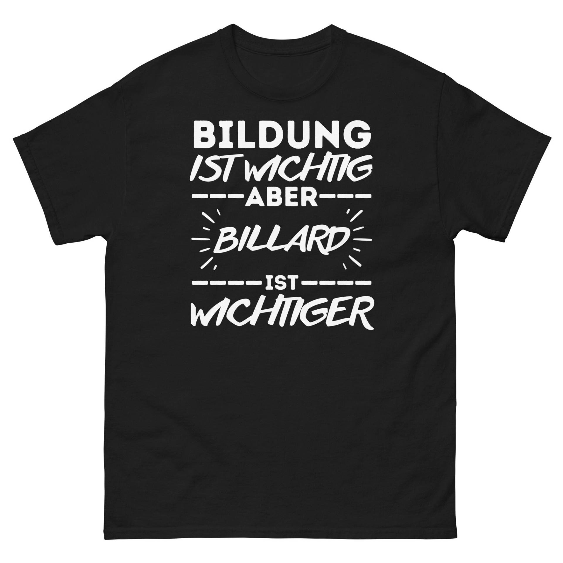 Billard T Shirt Mit Lustigem Spruch, Lustiges T-Shirt Für Herren, Geschenk Männer, Bildung Ist Wichtig Wichtiger von ShirtdesignCH