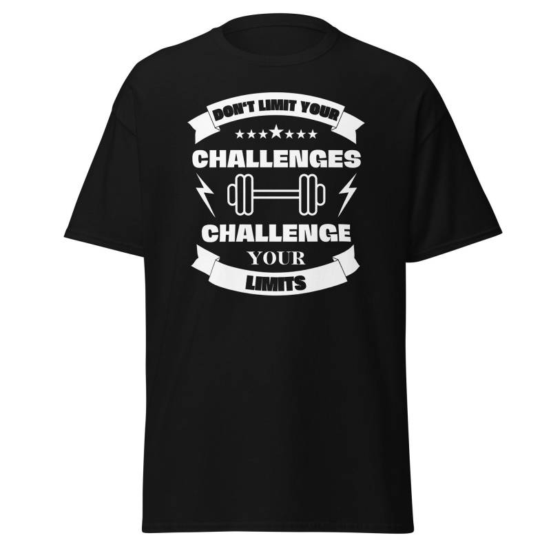 Don't Limit Your Challenges Challenge Limits, Sport Shirt Für Herren Und Damen Mit Motivierendem Spruch, Tshirt Design Motivation von ShirtdesignCH