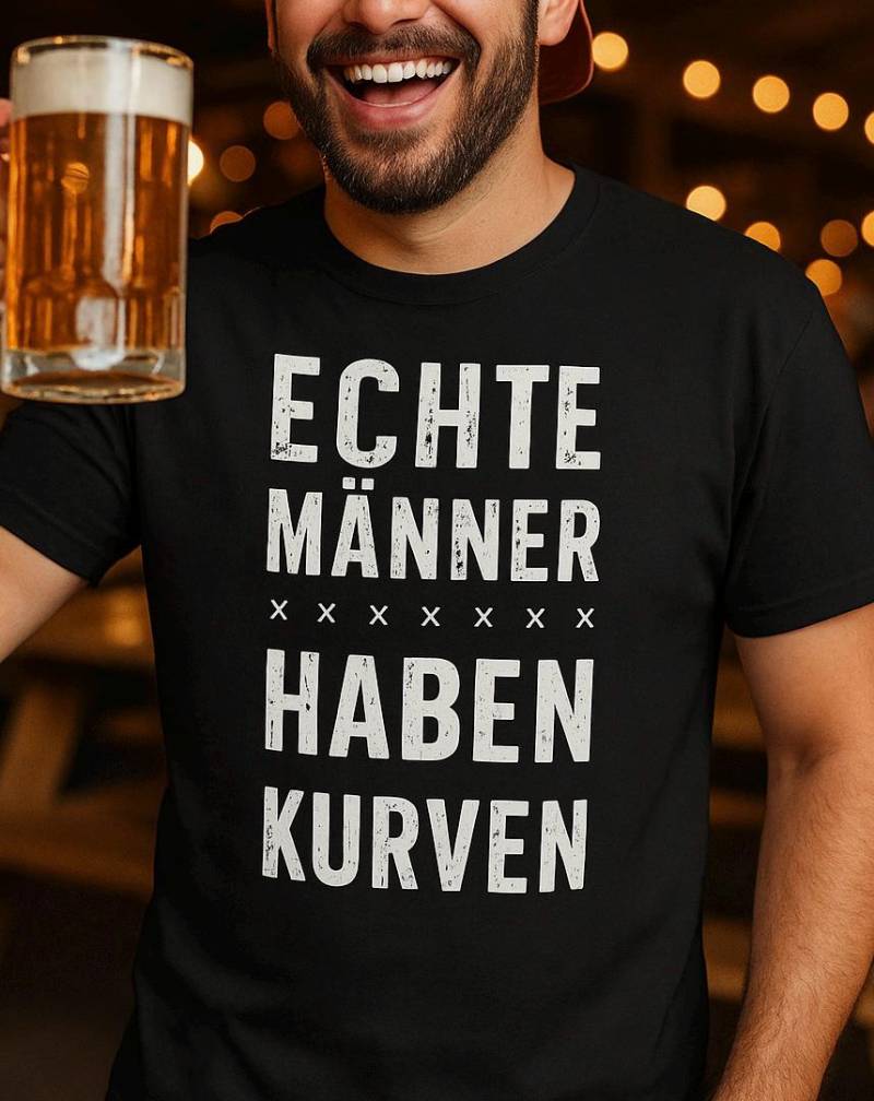 Echte Männer Haben Kurven Shirt | Lustiges T-Shirt Mit Spruch Für Herren Geschenkidee Humor & Bierbauch von ShirtdesignCH