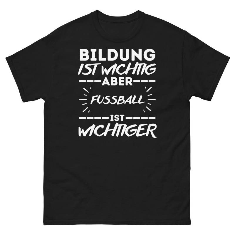 Fussball T Shirt Mit Lustigem Spruch, Lustiges T-Shirt Für Herren, Geschenk Männer, Bildung Ist Wichtig Wichtiger von ShirtdesignCH