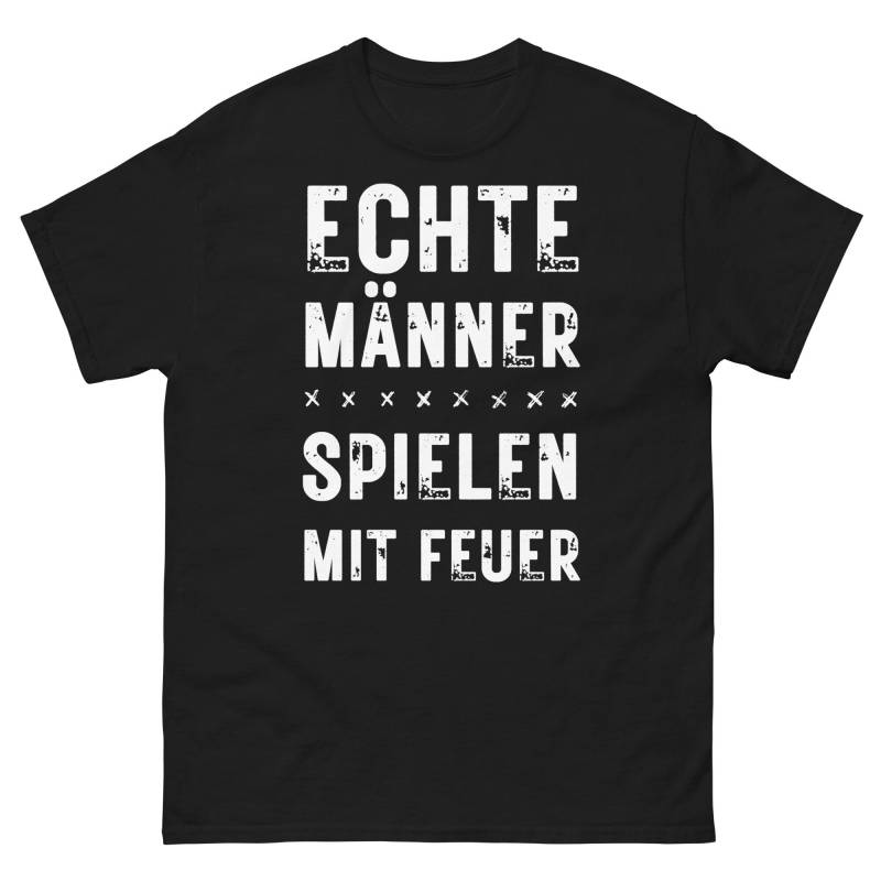 Grill Shirt Mit Lustigem Spruch, Hobby Sprüche Tshirt, Echte Männer Spielen Feuer, Geschenkidee Geschenk T-Shirt von ShirtdesignCH