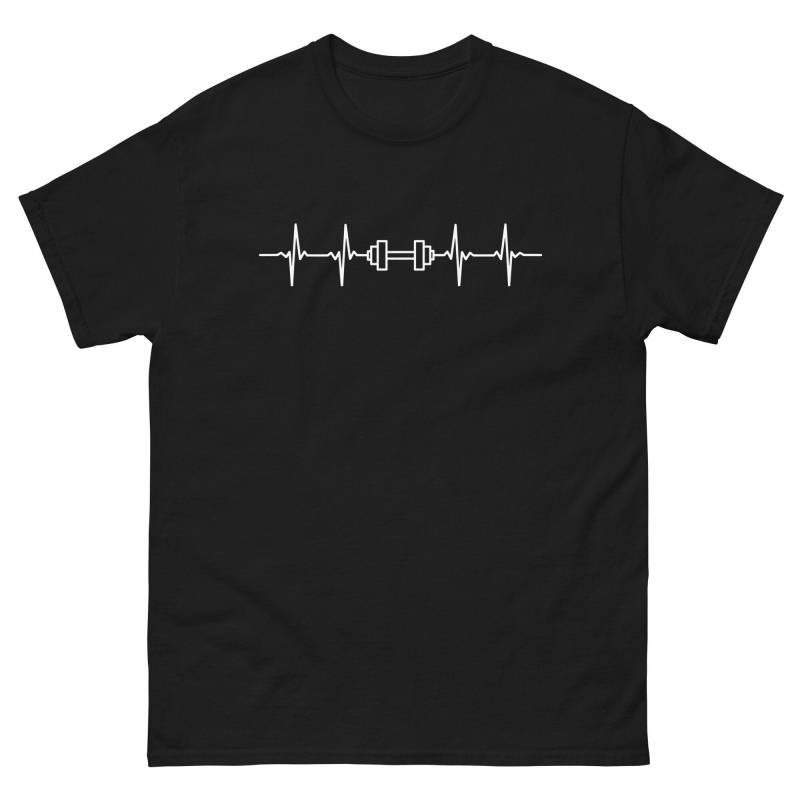 Gym Shirt, Hobby Herzschlag Tshirt, Ekg Puls, Geschenkidee Geschenk T-Shirt, Weihnachtsgeschenk, Hantel Fitnessstudio von ShirtdesignCH