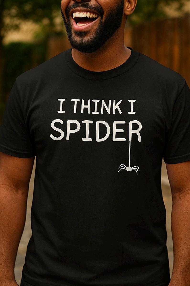I Think Spider Shirt | Lustiges Denglisch T-Shirt Mit Spruch Funshirt Für Männer & Frauen Geschenkidee Humor von ShirtdesignCH