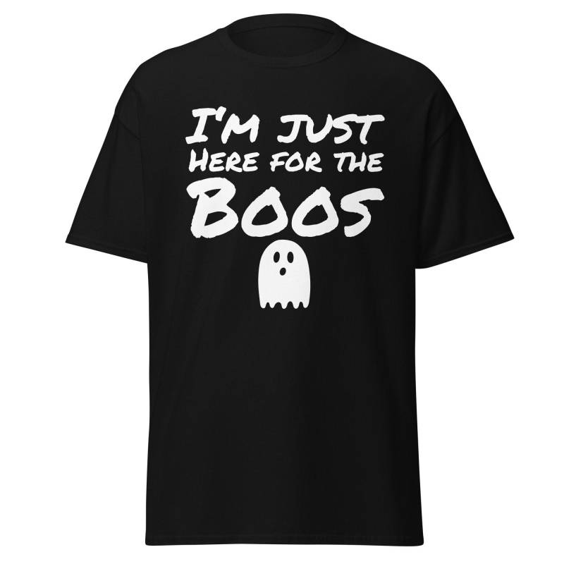 I'm Just Here For The Boos, Lustige Halloween T-Shirts, Unisex Spruch Shirts Für Party, Alkohol Schnaps Bier Trinken von ShirtdesignCH