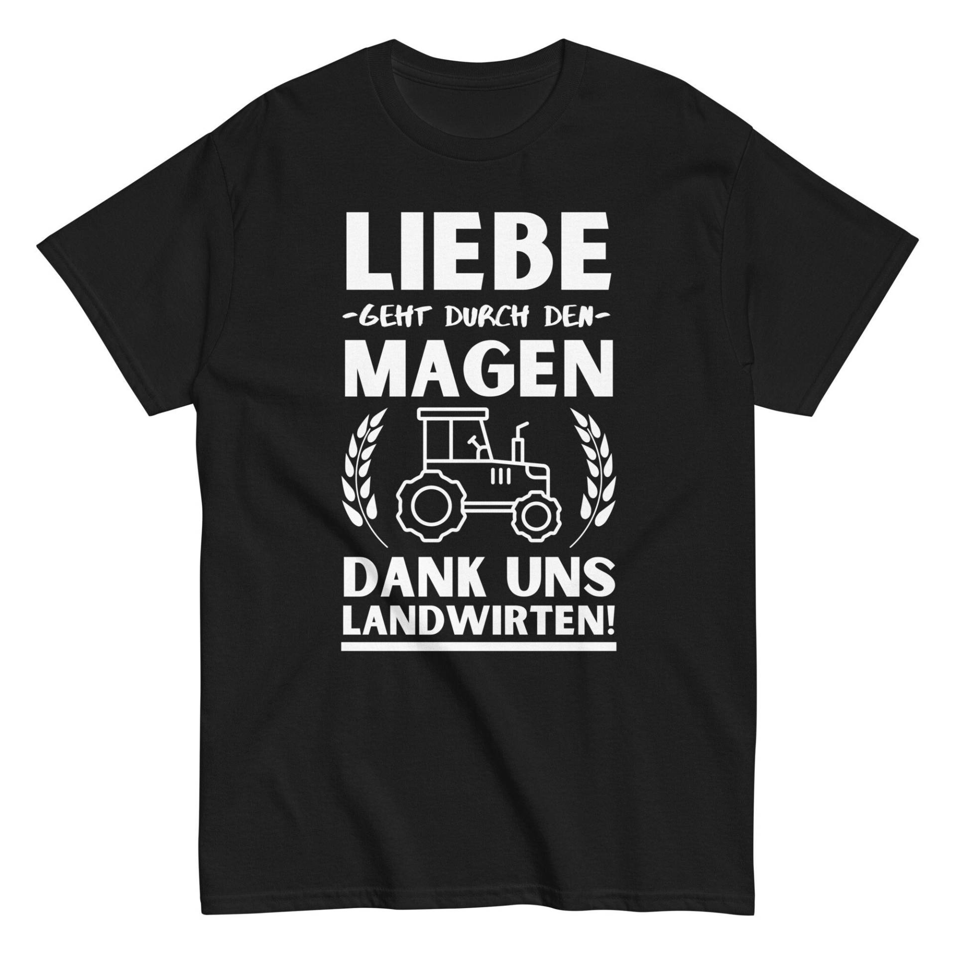 Landwirtschaft T-Shirt, Liebe Geht Durch Den Magen, Dank Uns Landwirten Shirt, Landwirt Tshirt Für Herren Und Damen von ShirtdesignCH