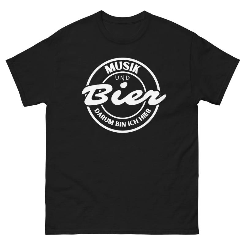 Musik Shirt Mit Lustigem Spruch, Hobby Sprüche Tshirt, Und Bier Darum Bin Ich Hier, Geschenkidee Geschenk Party T-Shirt von ShirtdesignCH