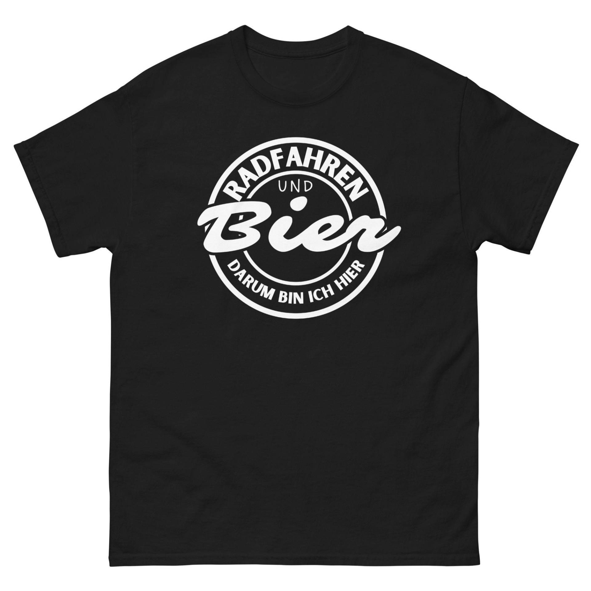 Radfahren Shirt Mit Lustigem Spruch, Hobby Sprüche Tshirt, Und Bier Darum Bin Ich Hier, Geschenkidee Geschenk Party T-Shirt von ShirtdesignCH