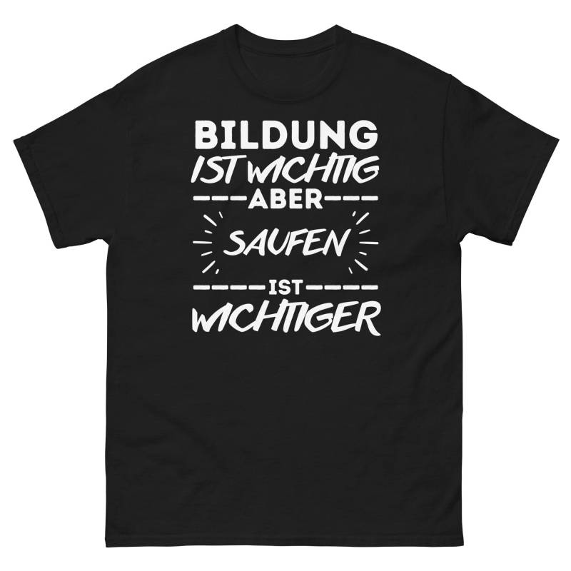 Saufen T Shirt Mit Lustigem Spruch, Lustiges T-Shirt Für Herren, Geschenk Männer, Bildung Ist Wichtig Saufen Wichtiger von ShirtdesignCH