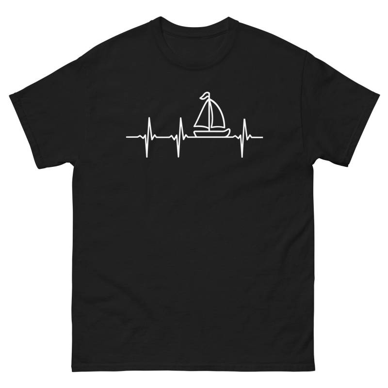Segel Shirt, Hobby Herzschlag Tshirt, Ekg Puls, Geschenkidee Geschenk T-Shirt, Weihnachtsgeschenk, Segeln Segelboot von ShirtdesignCH