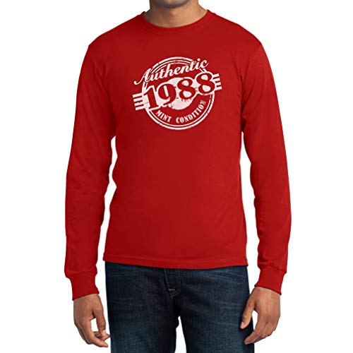 30 Geburtstag Geschenk 1988 Mint Condition Langarm T-Shirt Large Rot von Shirtgeil