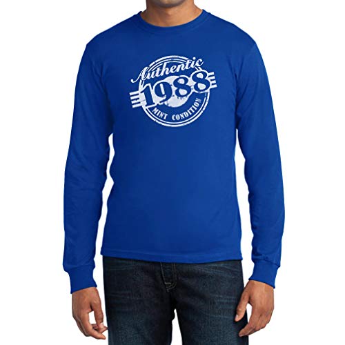 30 Geburtstag Geschenk 1988 Mint Condition Langarm T-Shirt Medium Blau von Shirtgeil